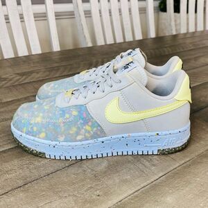 Nike Air Force 1 Crater Pure Platinum Barley Volt Women’s Sneakers Size 7
